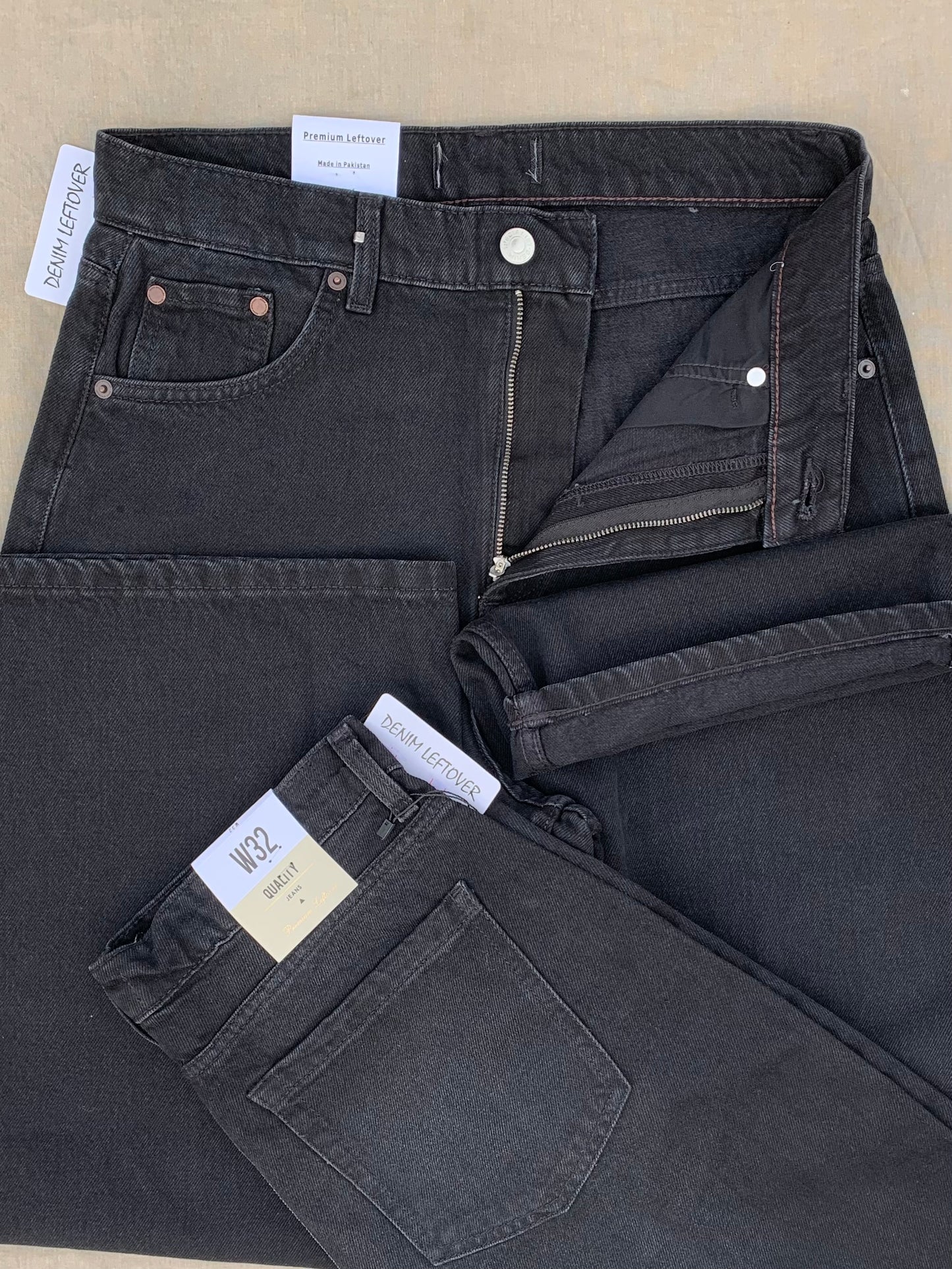 Women's Barrel Fit Diamond Black Jean DLW393 (Non Stretch)