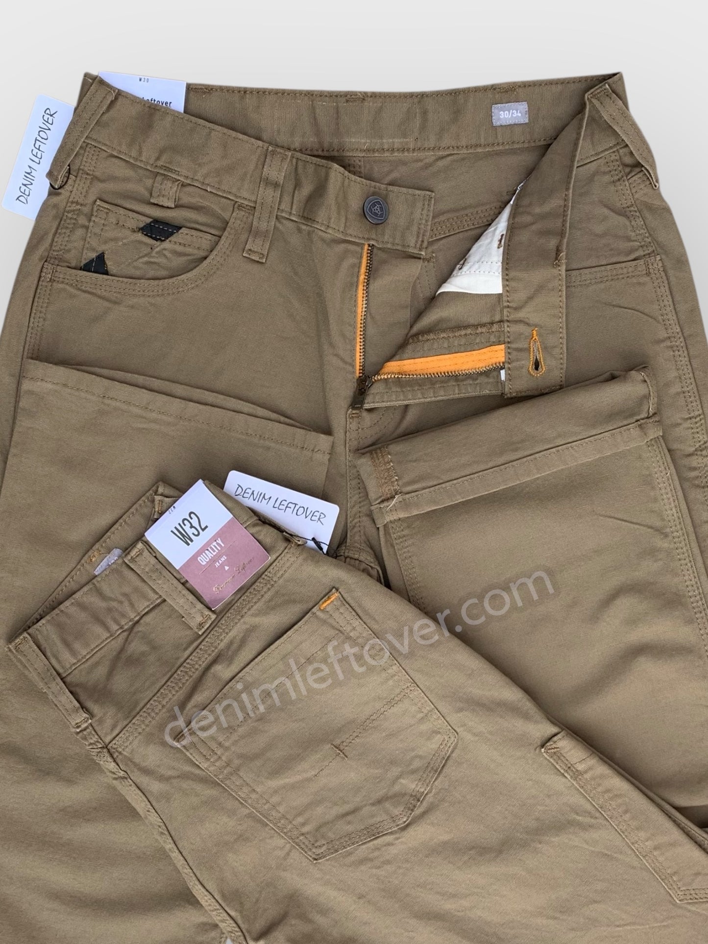 Men's Straight Fit Camel Color Cotton Jean DL4392