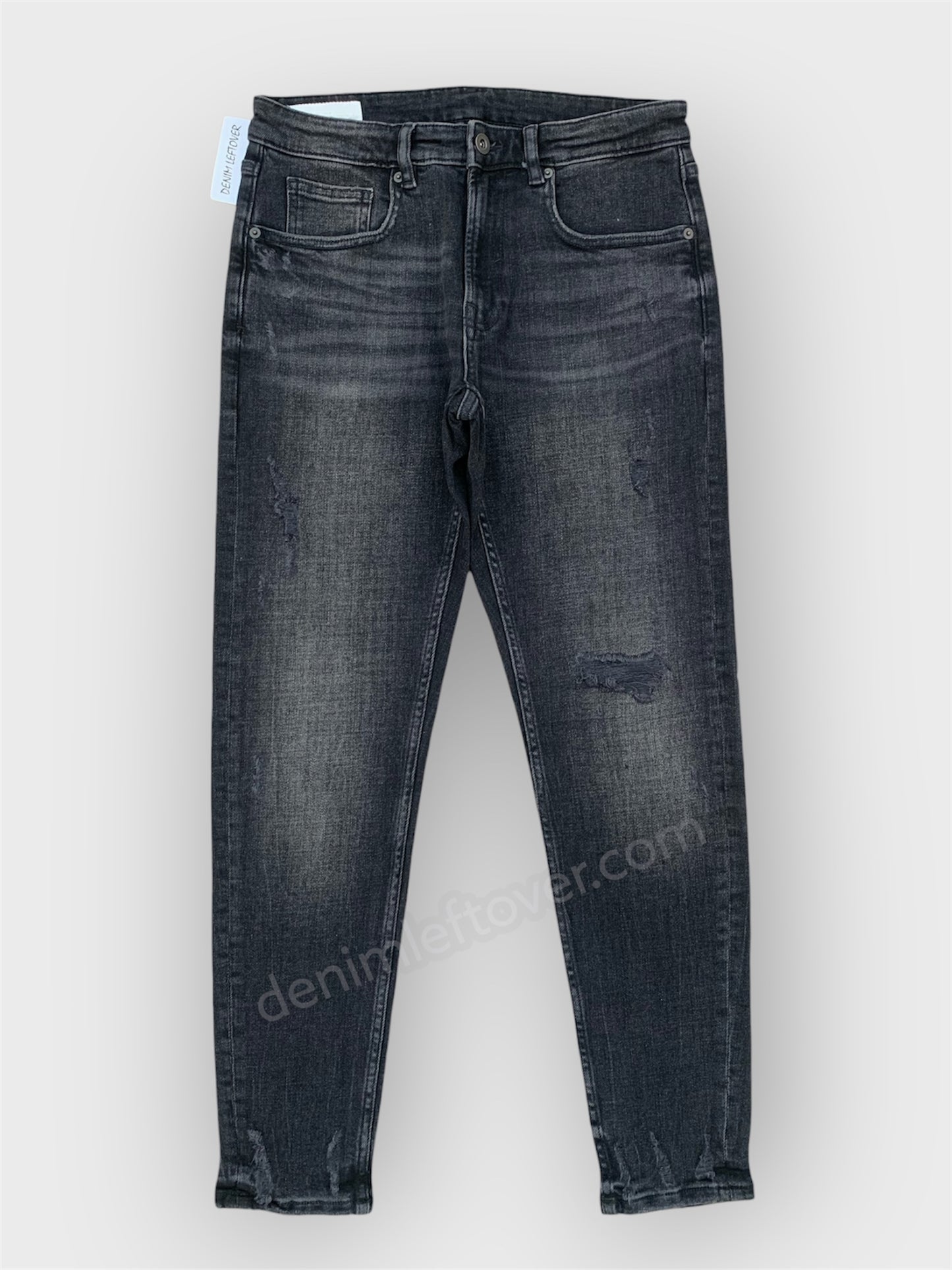 Men's Skinny Fit Vintage Diamond Black Ripped Jean DL4461