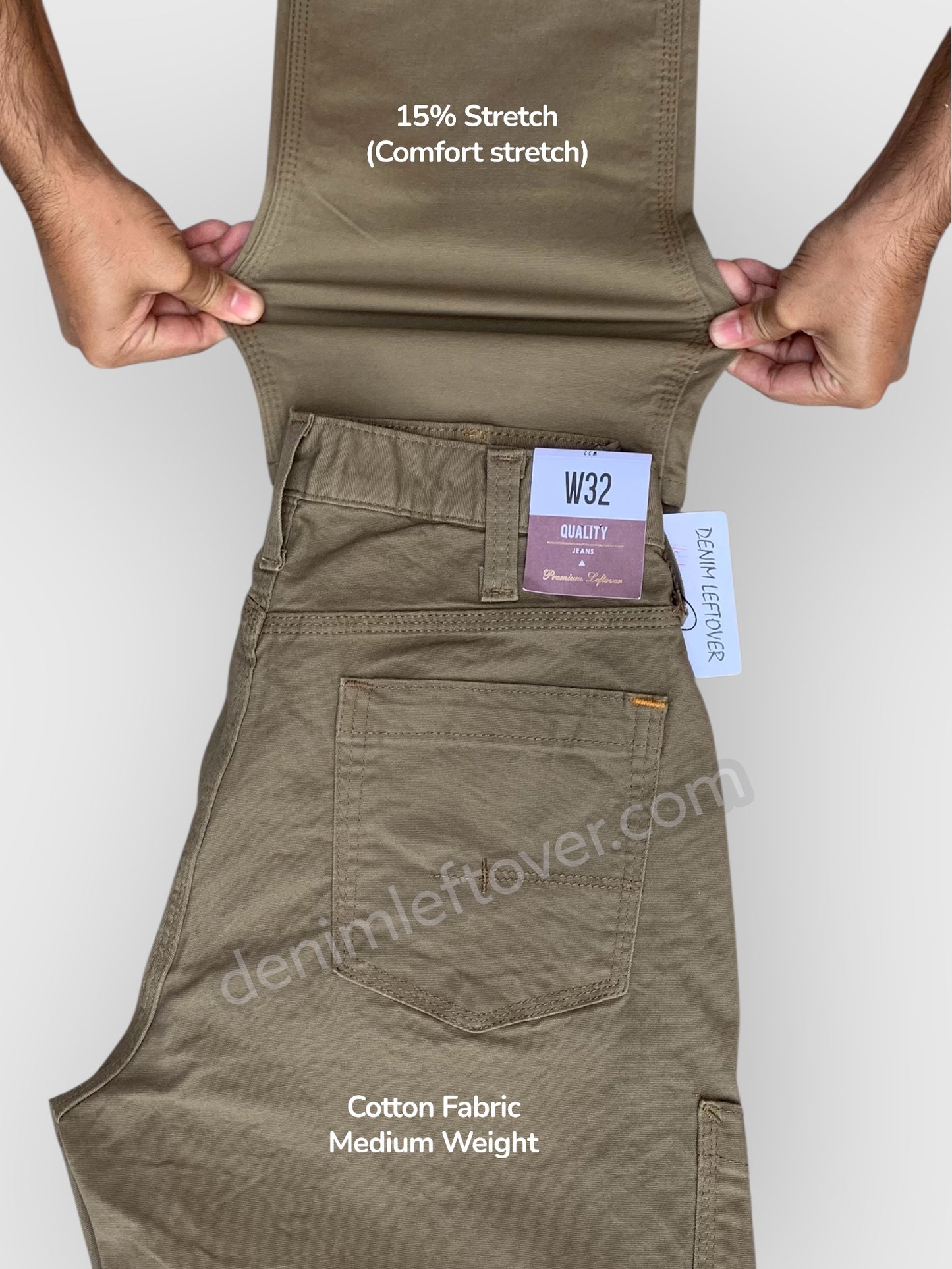 Men's Straight Fit Camel Color Cotton Jean DL4392
