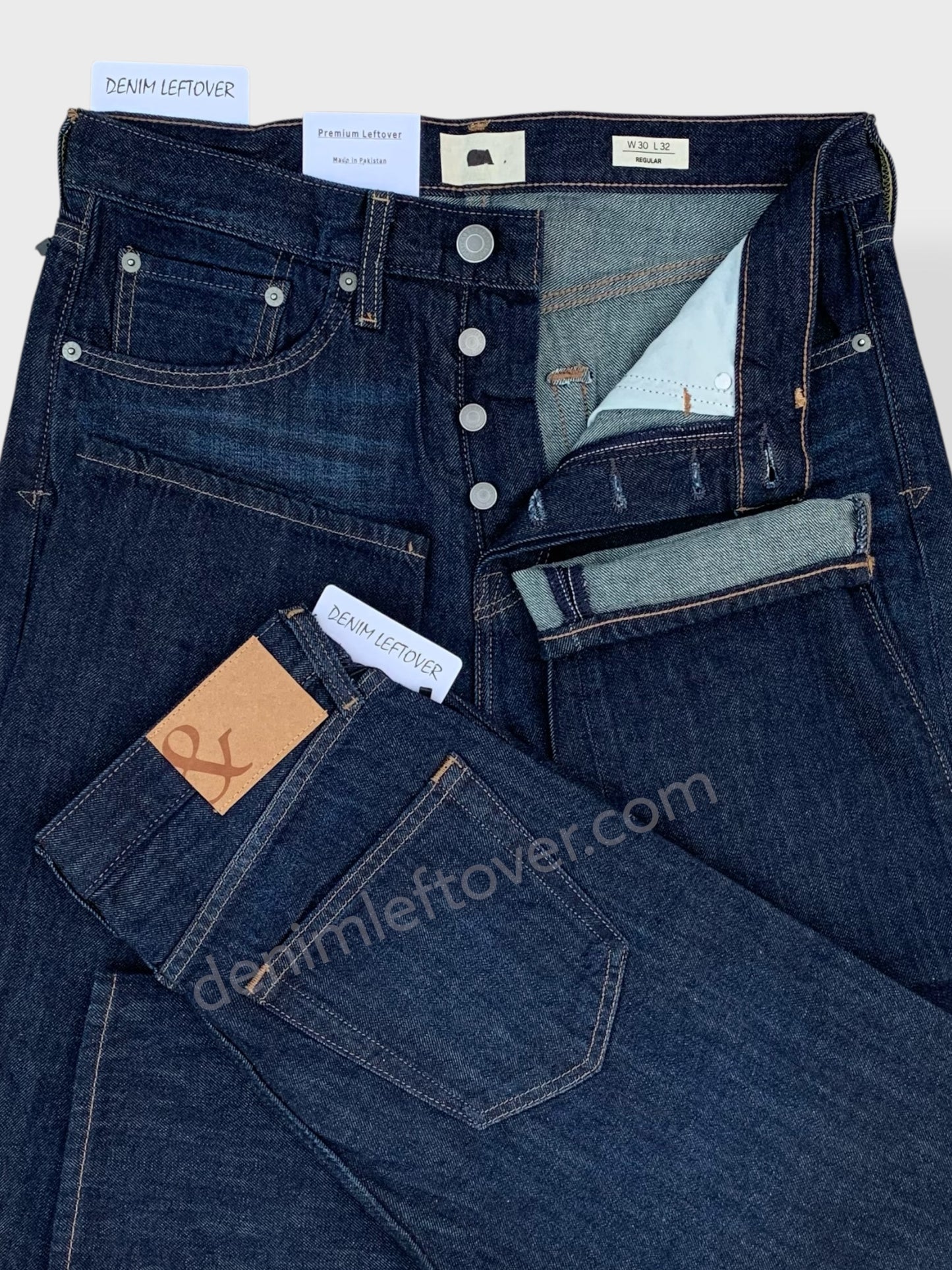 Men's Regular Fit Dark Blue Jeans DL4388 (Non-Stretch)