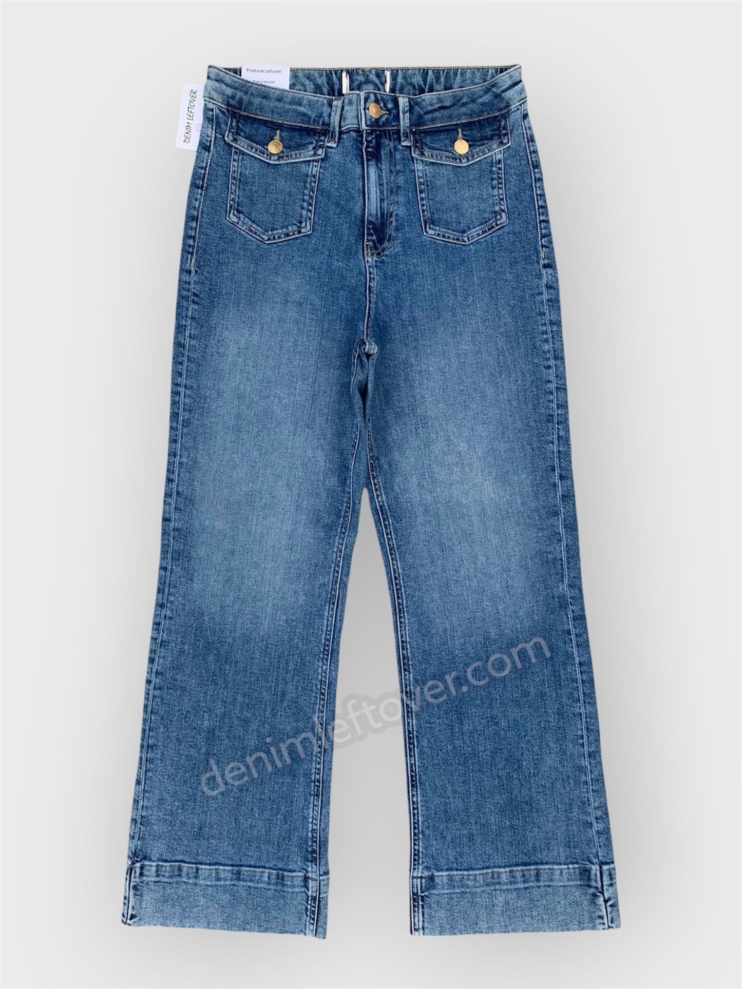 Women's Flare Wide Leg Fit Medium Blue Jean DLW384