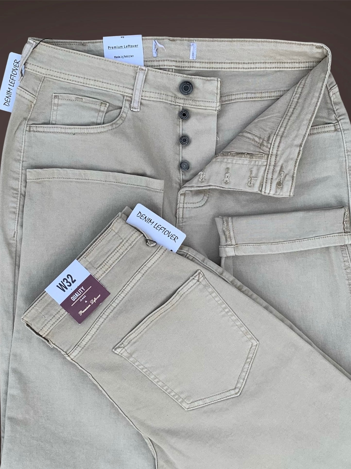 Men's Straight Fit Light Beige Jean DL4356