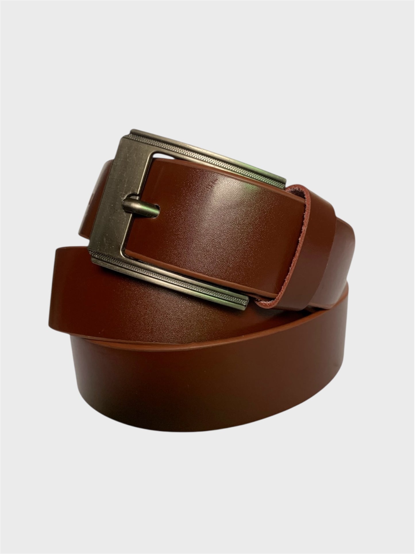 Dark Brown - Shinny Synthetic Leather Belt DLB404