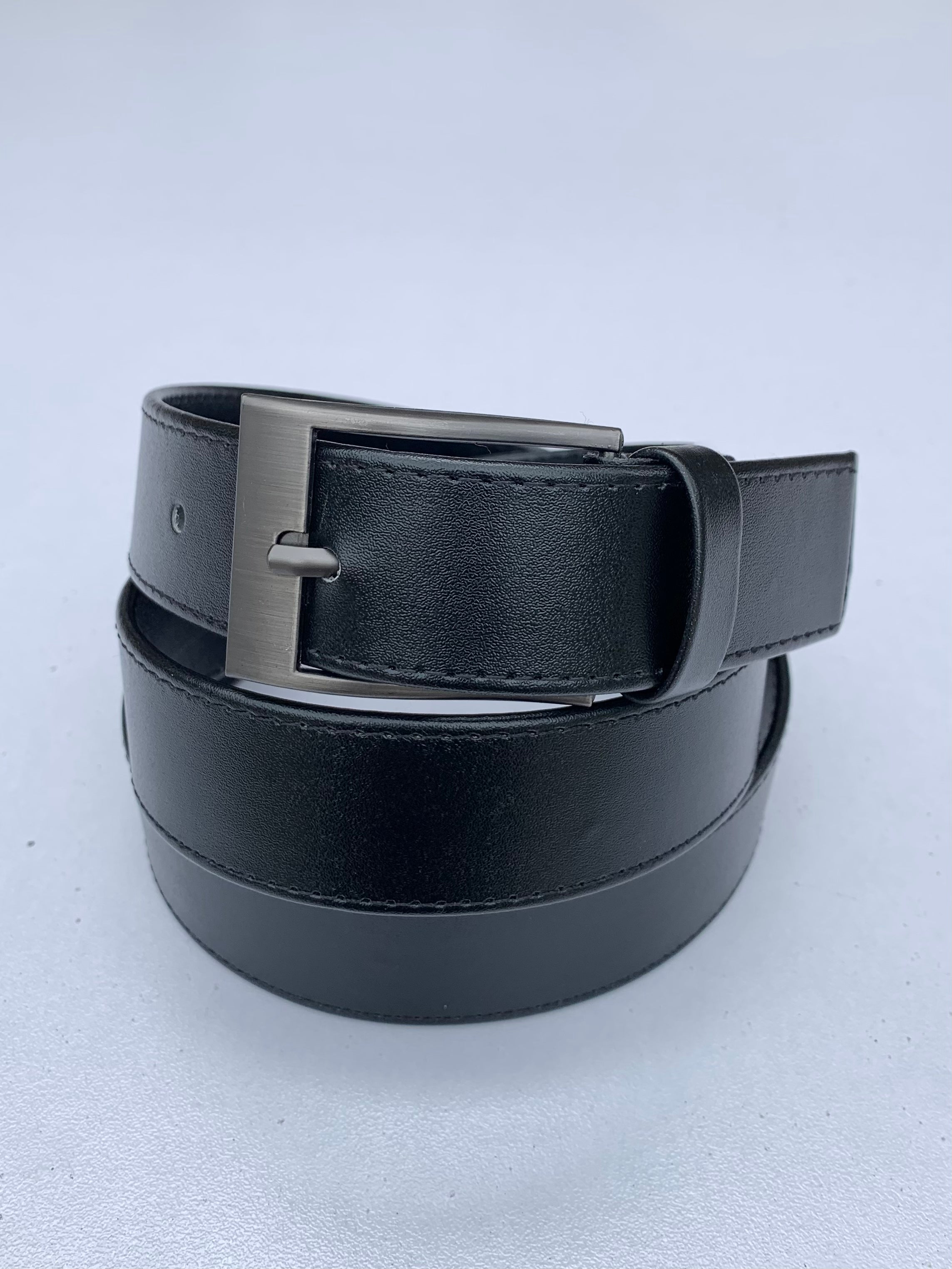 Leather Belt With Turn Lock D28 Black