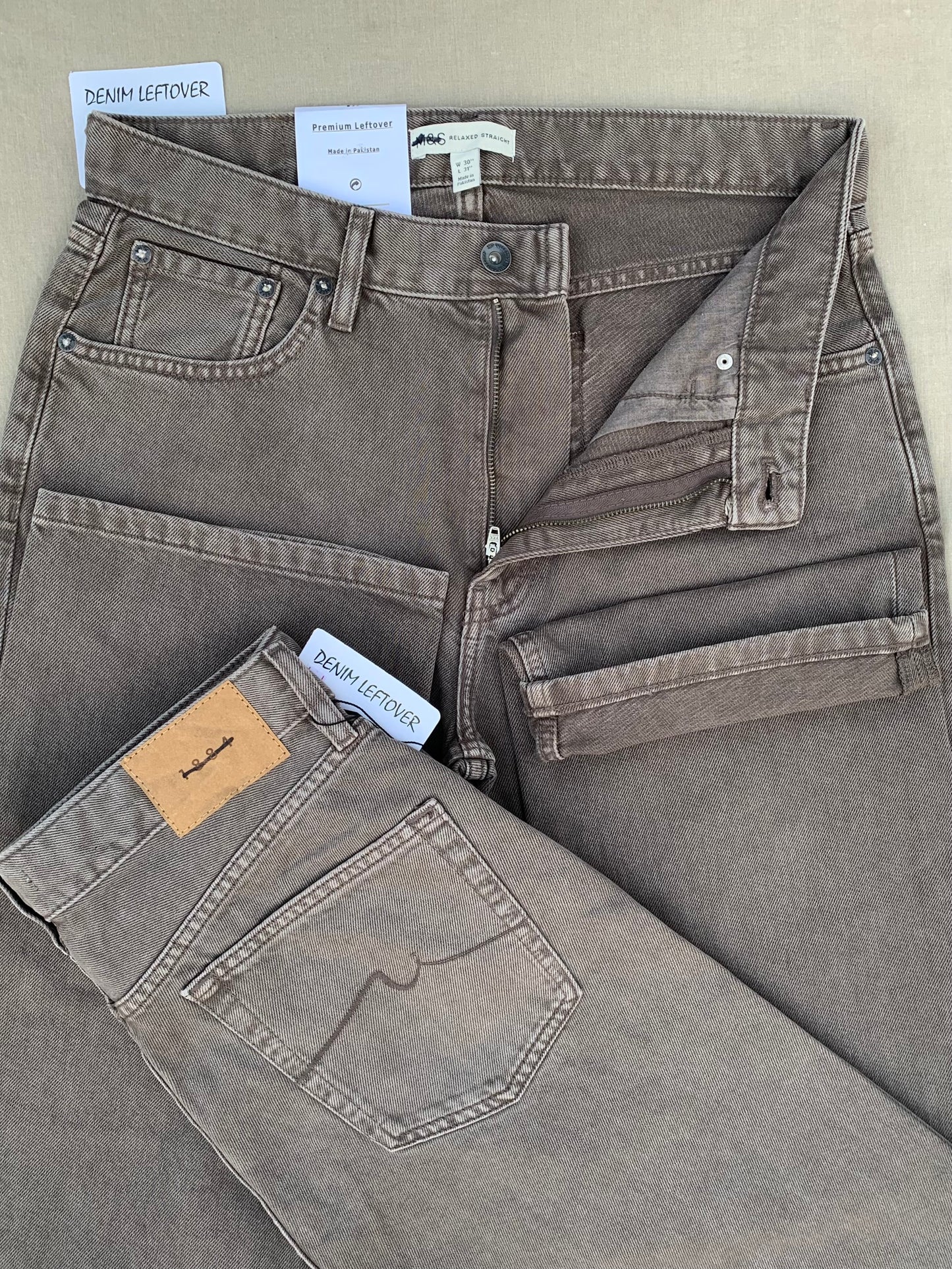 Men's Relaxed Fit Vintage Brown Jean DL4467 (Non Stretch)