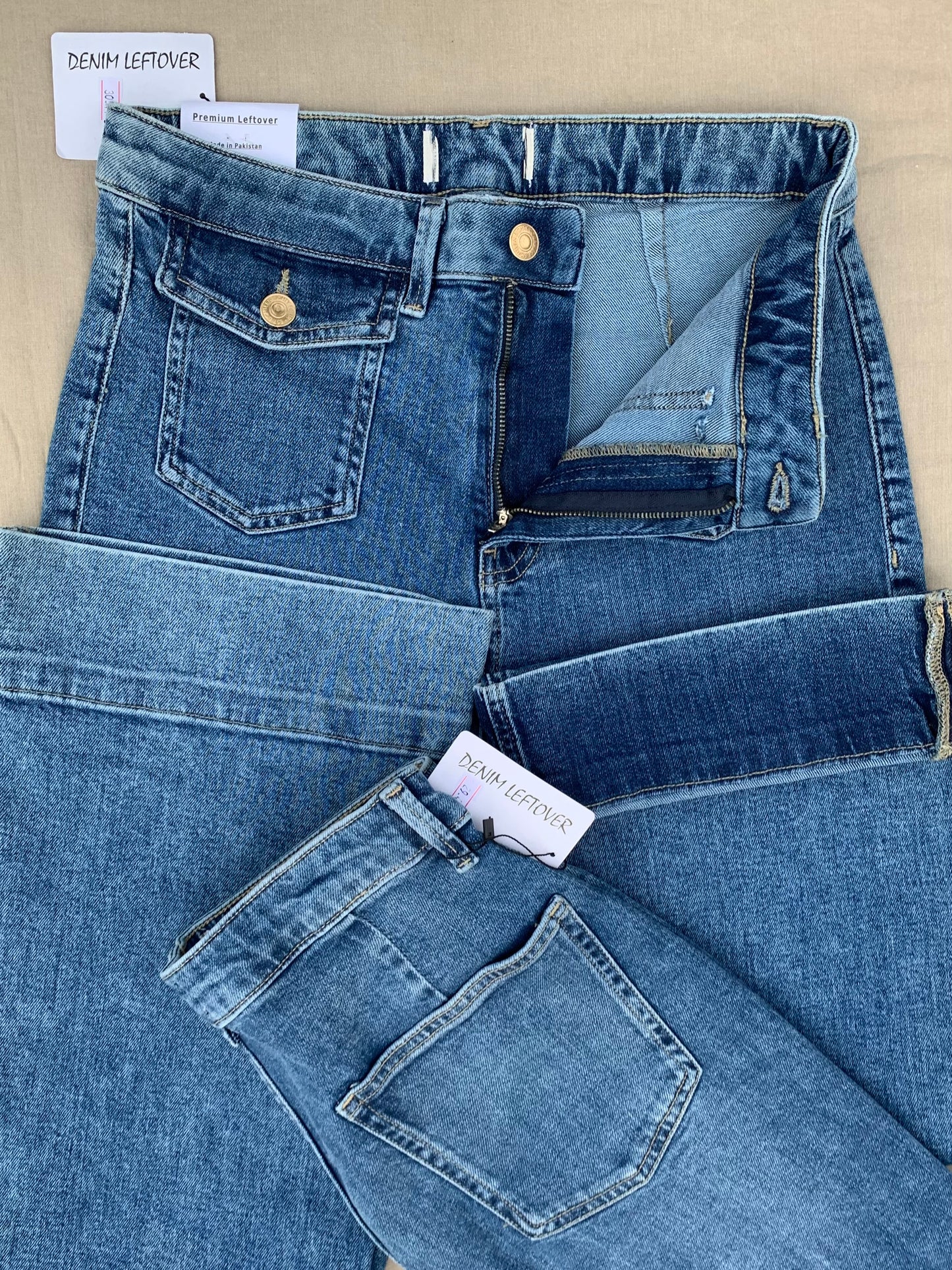 Women's Flare Wide Leg Fit Medium Blue Jean DLW384