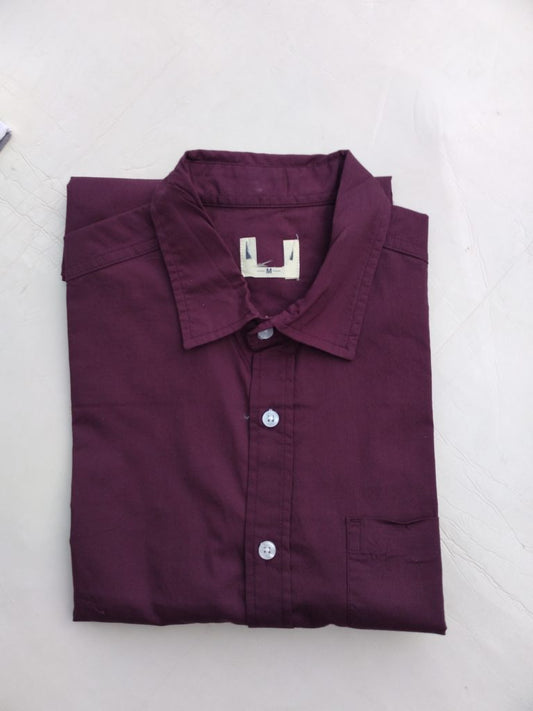 Men's Casual Button Down Shirts - Mehroon