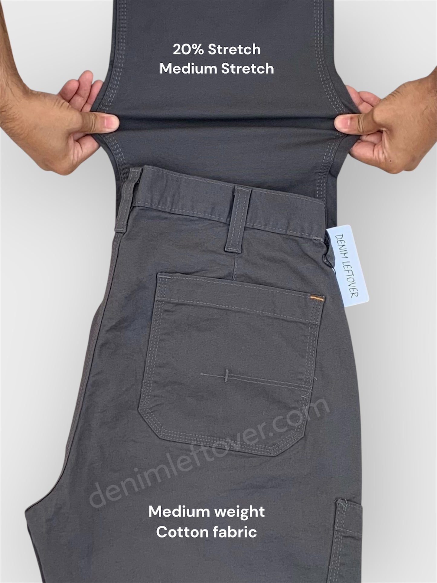 Men's Relaxed Fit Dark Grey Cotton Pant DL4454
