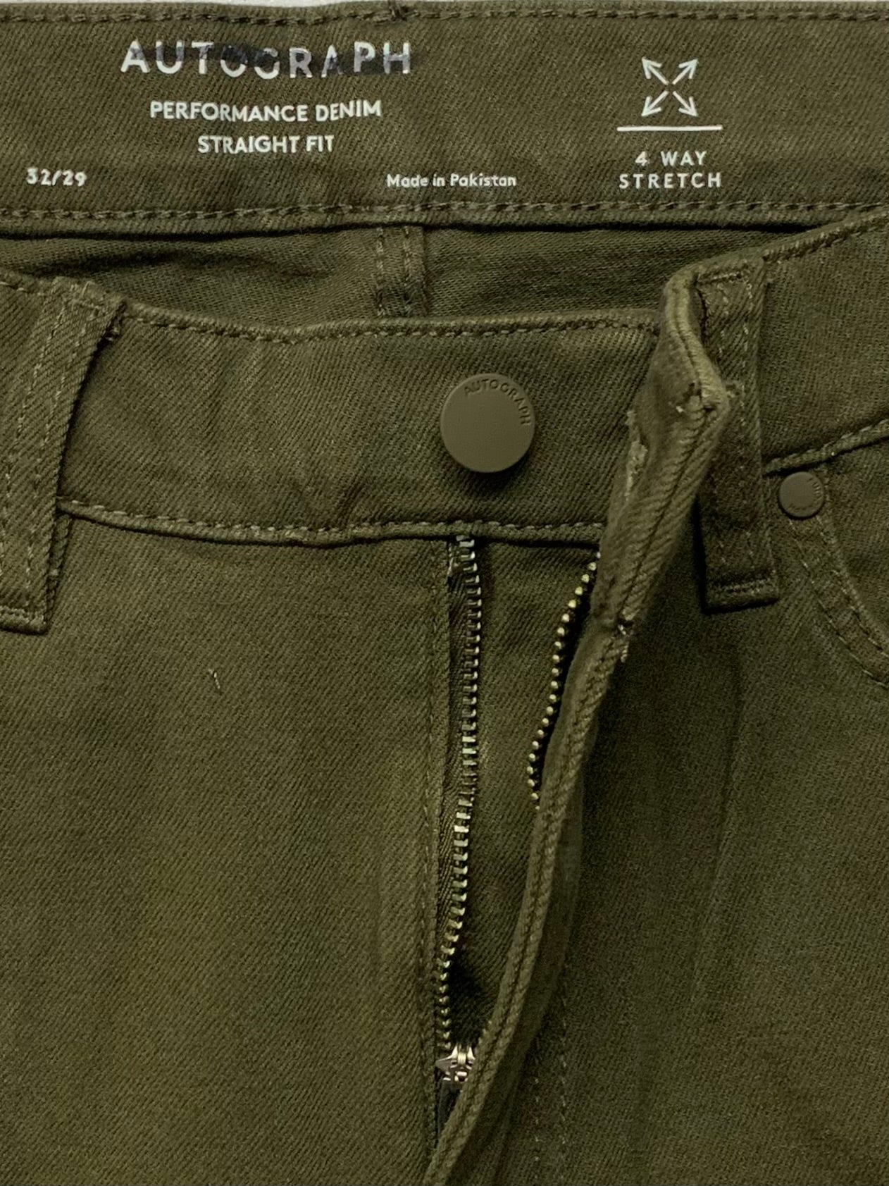 Men's Straight Fit Olive Green Jean DL4399