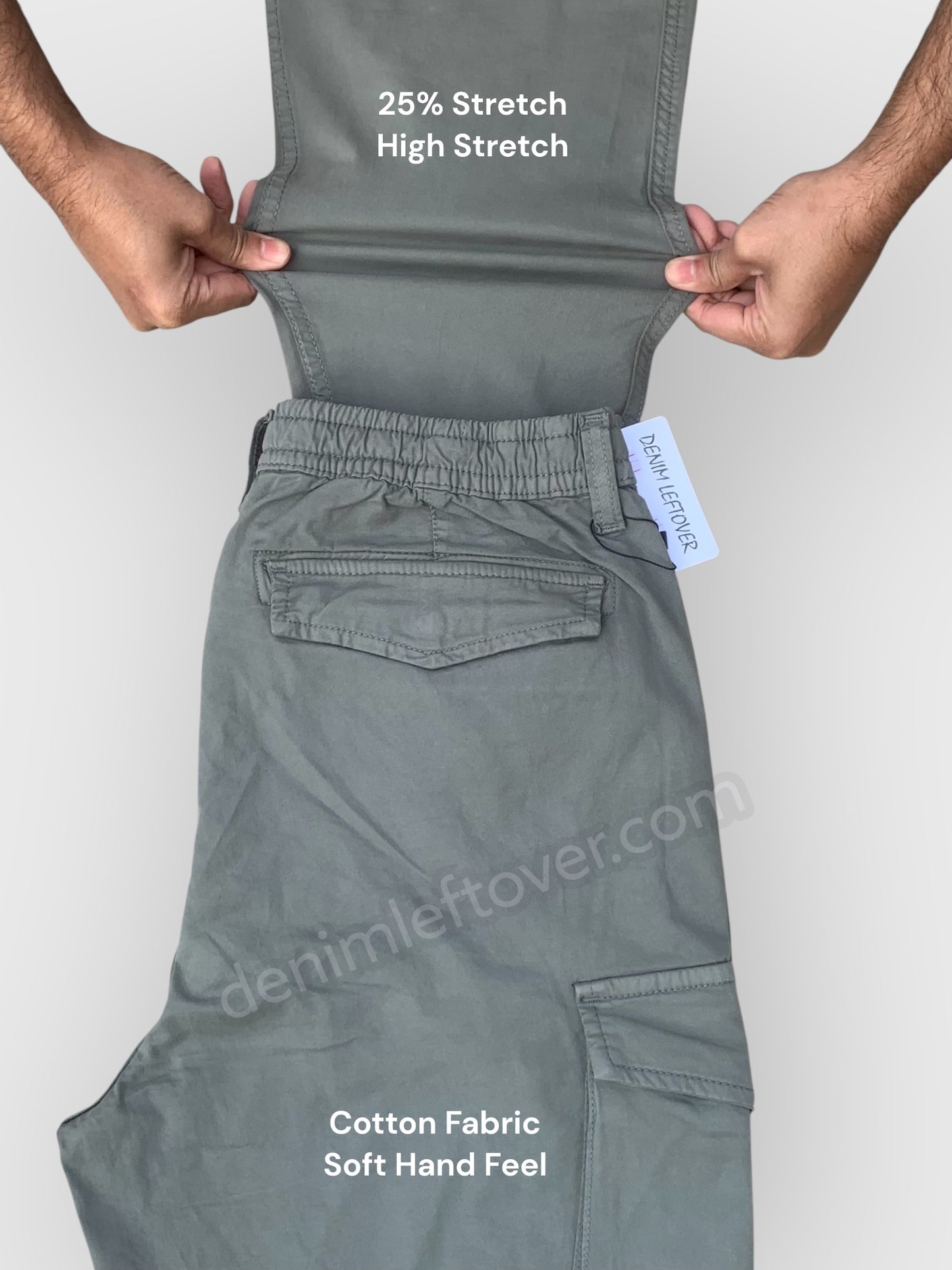 Men's Slim Fit Olive Green Cotton Trouser DL4430