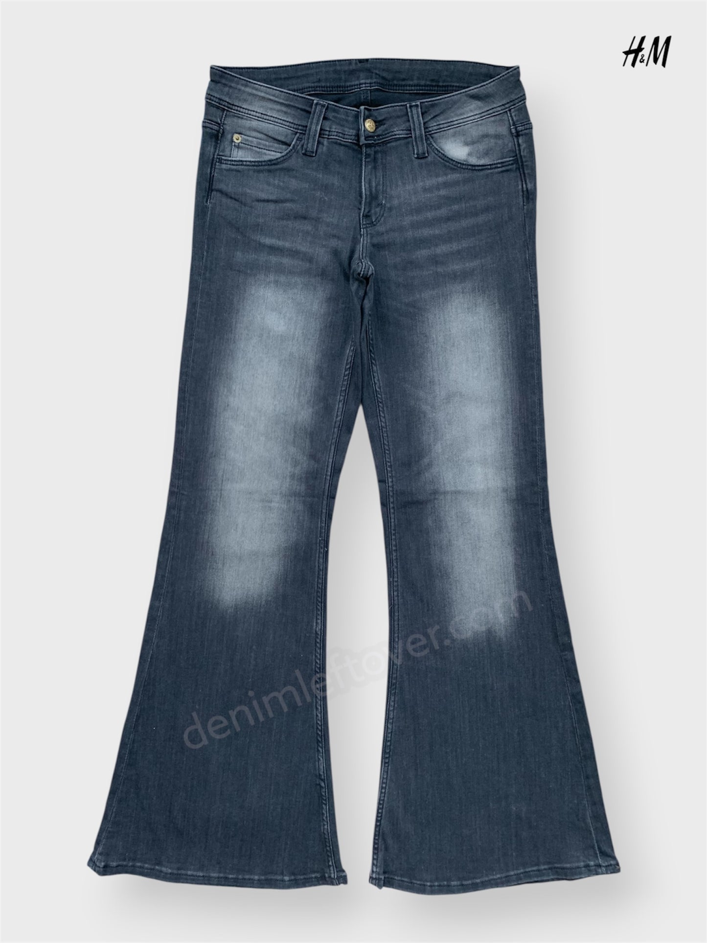 Women's Bell Bottom Fit Dark Grey Jean DLW398