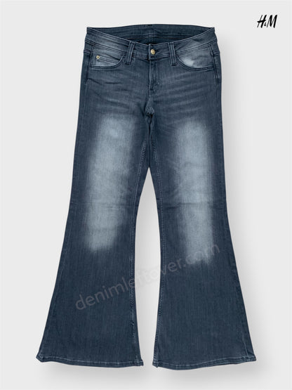Women's Bell Bottom Fit Dark Grey Jean DLW398