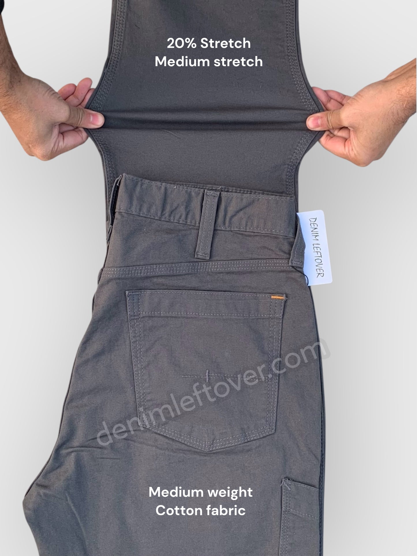 Men's Straight Fit Dark Grey Cotton Pant DL4429