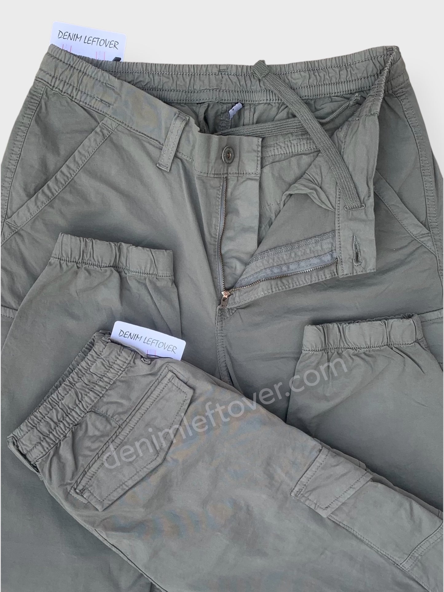 Men's Slim Fit Olive Green Cotton Trouser DL4430