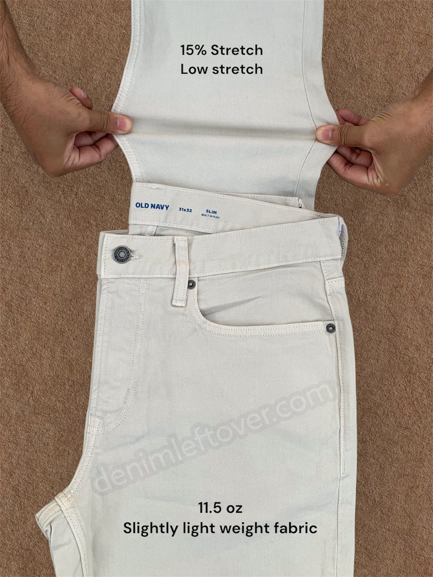 Men's Slim Fit Light Beige Denim Jean DL4459
