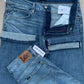 Men's Straight Fit Light Blue Selvedge Denim Jean DL4475