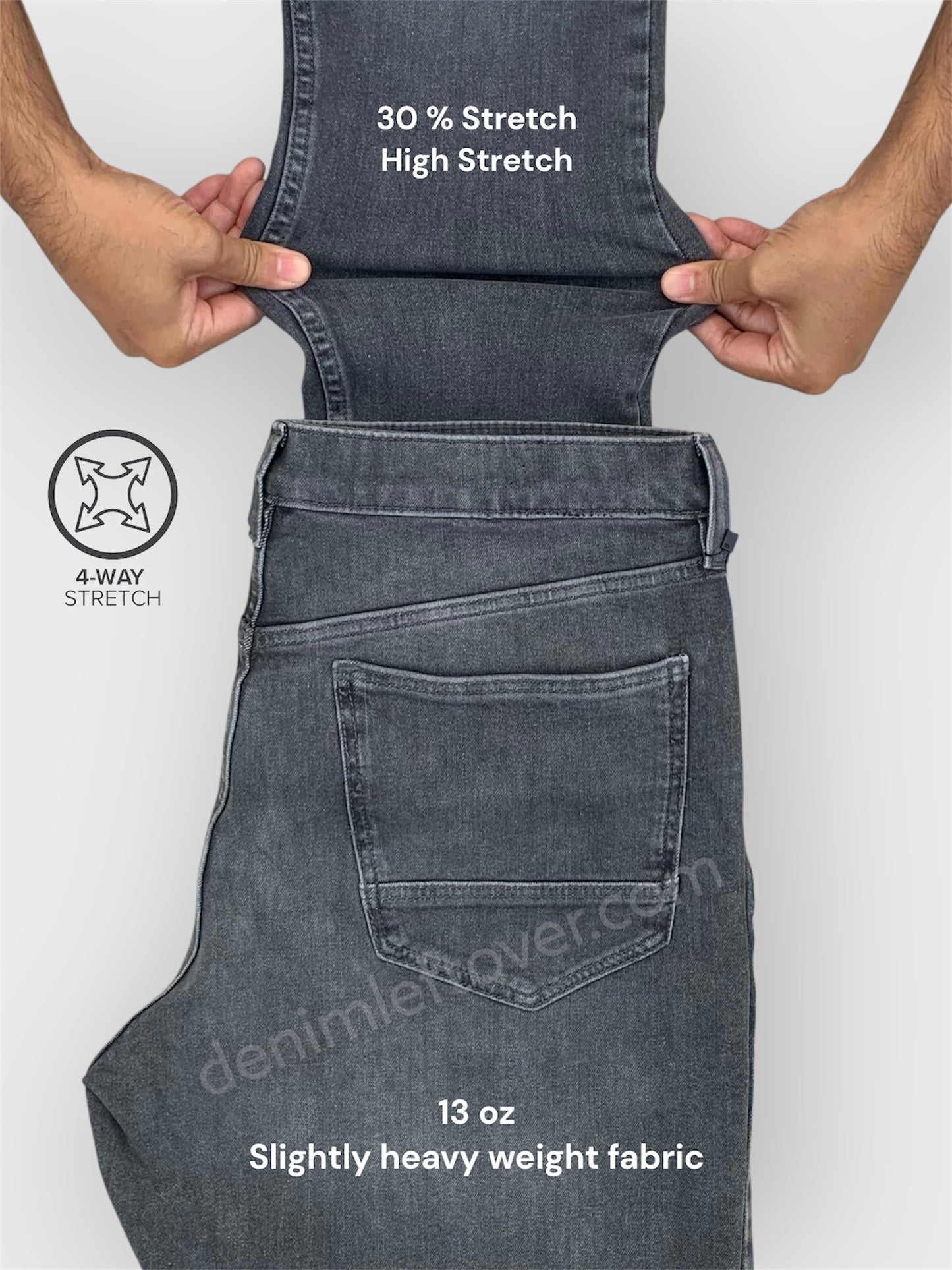 Men's Slim Fit Grey Denim Jean DL4462