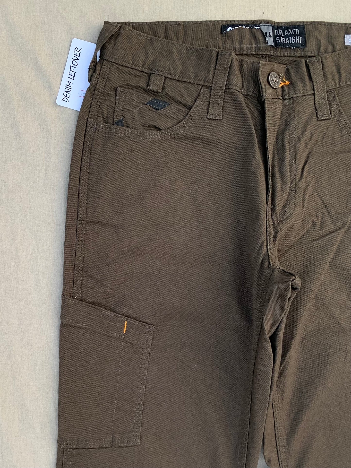 Men's Relaxed Fit Dark Green-Brown Cotton Pant DL4431 (Minor Fault)