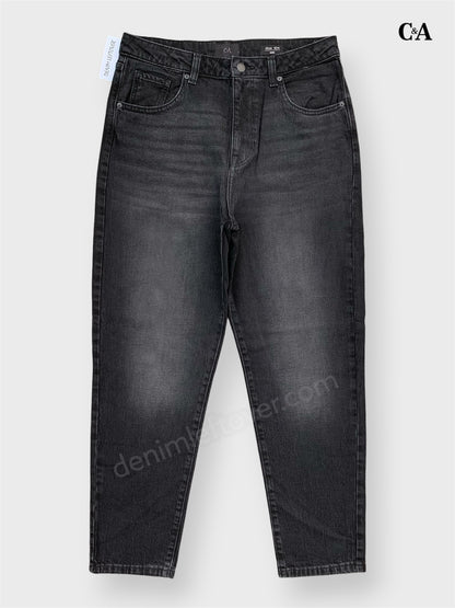 Women's Mom Fit Diamond Black Jean DLW399