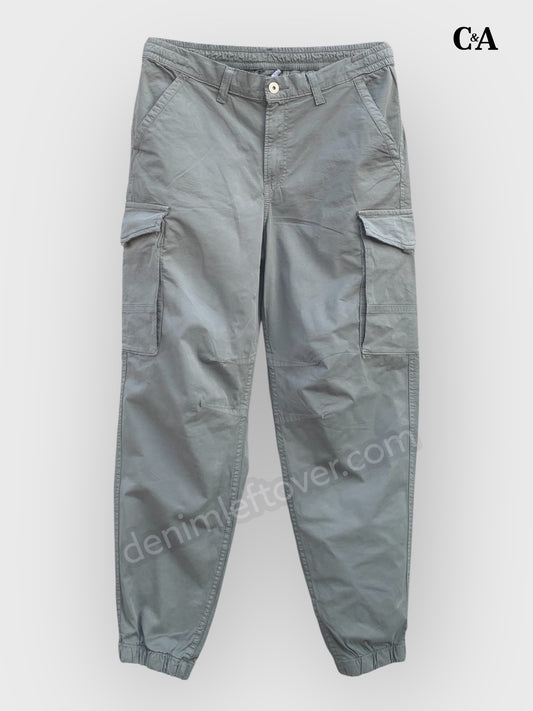 Men's Slim Fit Olive Green Cotton Trouser DL4430