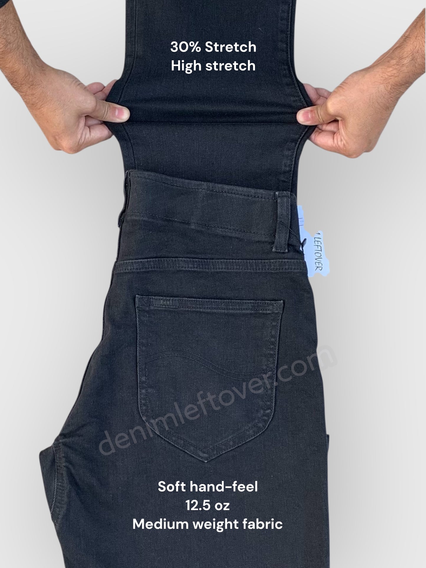 Men's Straight Taper Fit Diamond Black Jean DL4421