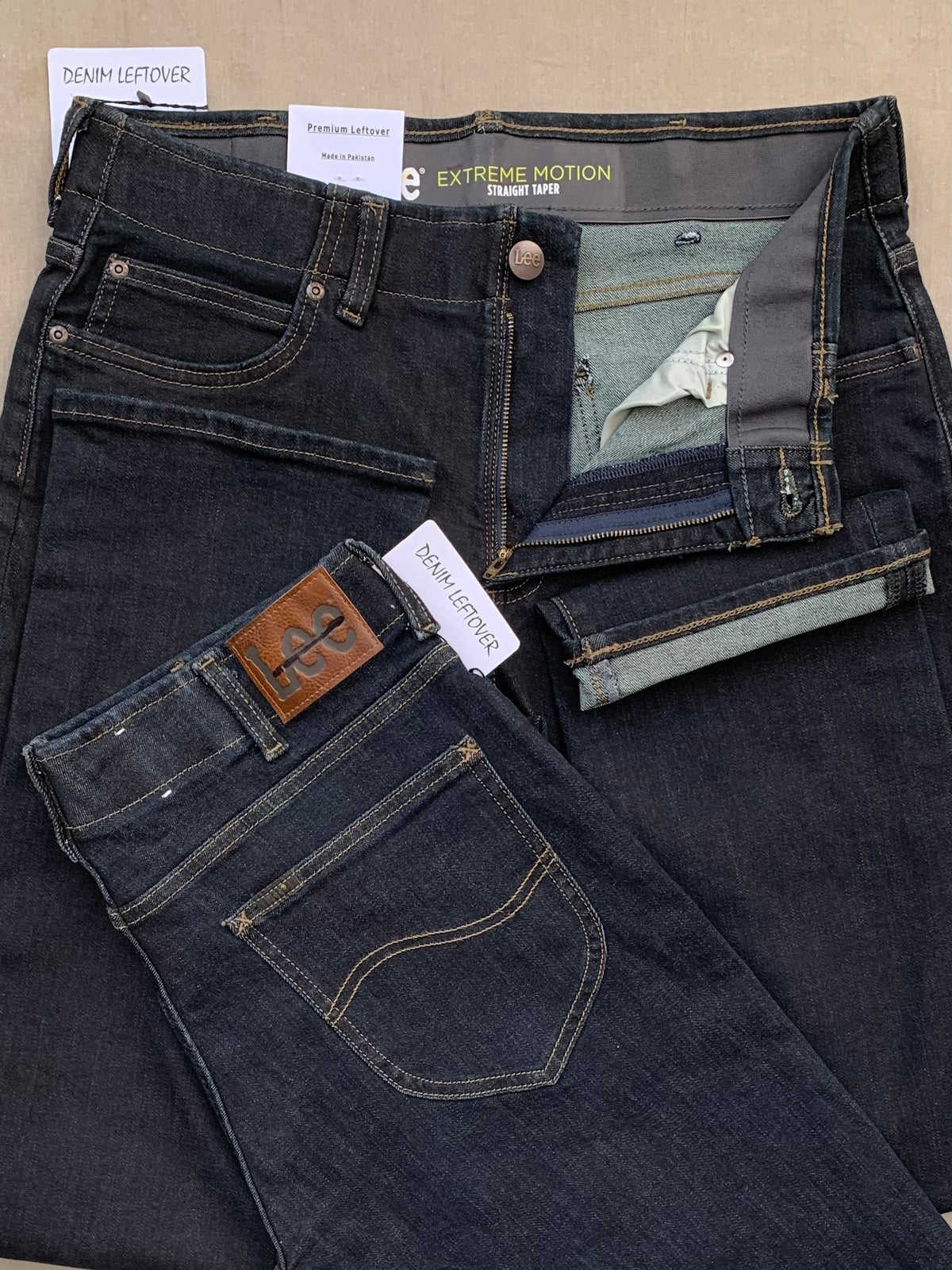 Men's Straight Taper Fit Rinse Dark Blue Jean DL4479