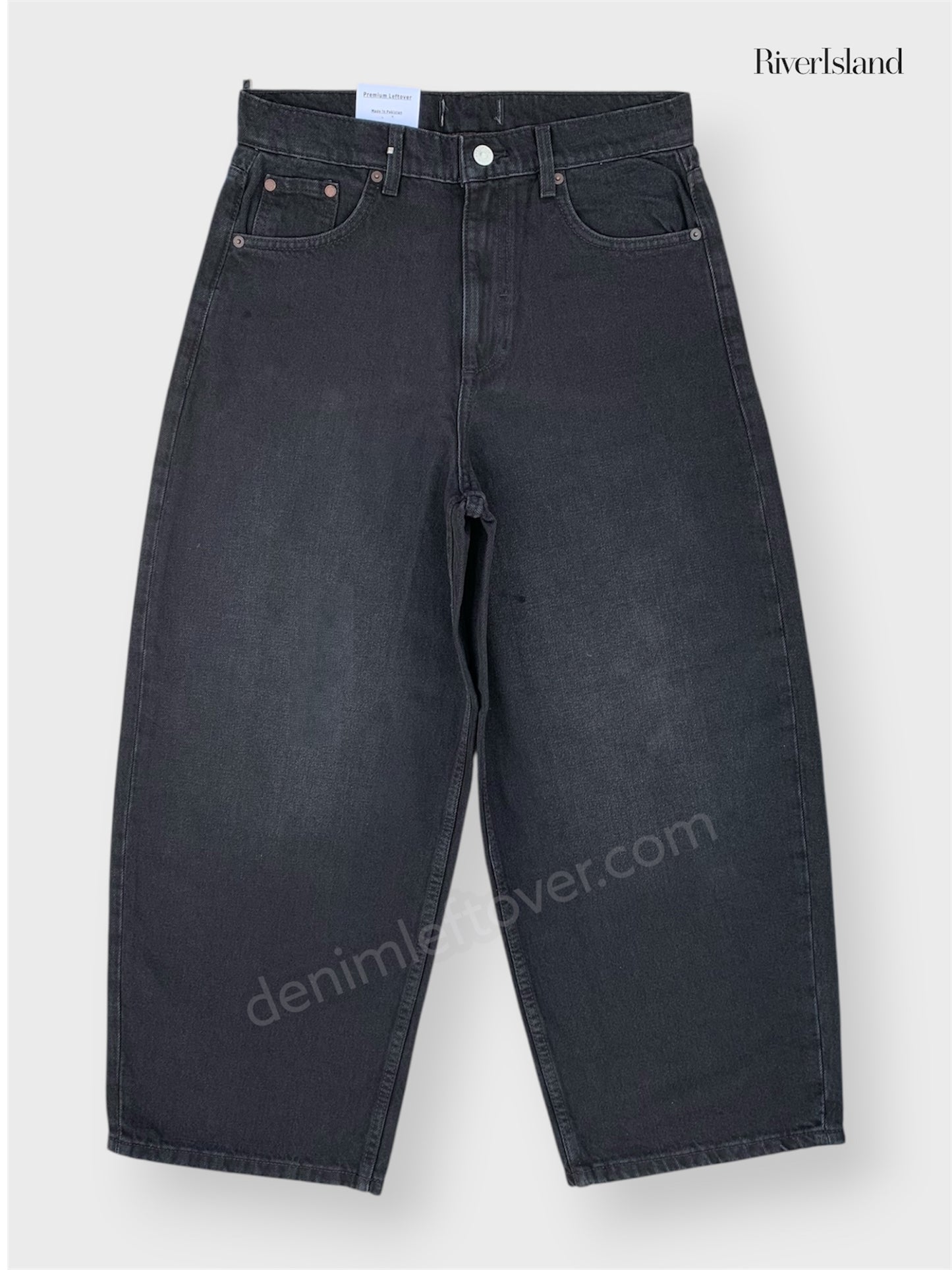 Women's Barrel Fit Diamond Black Jean DLW393 (Non Stretch)