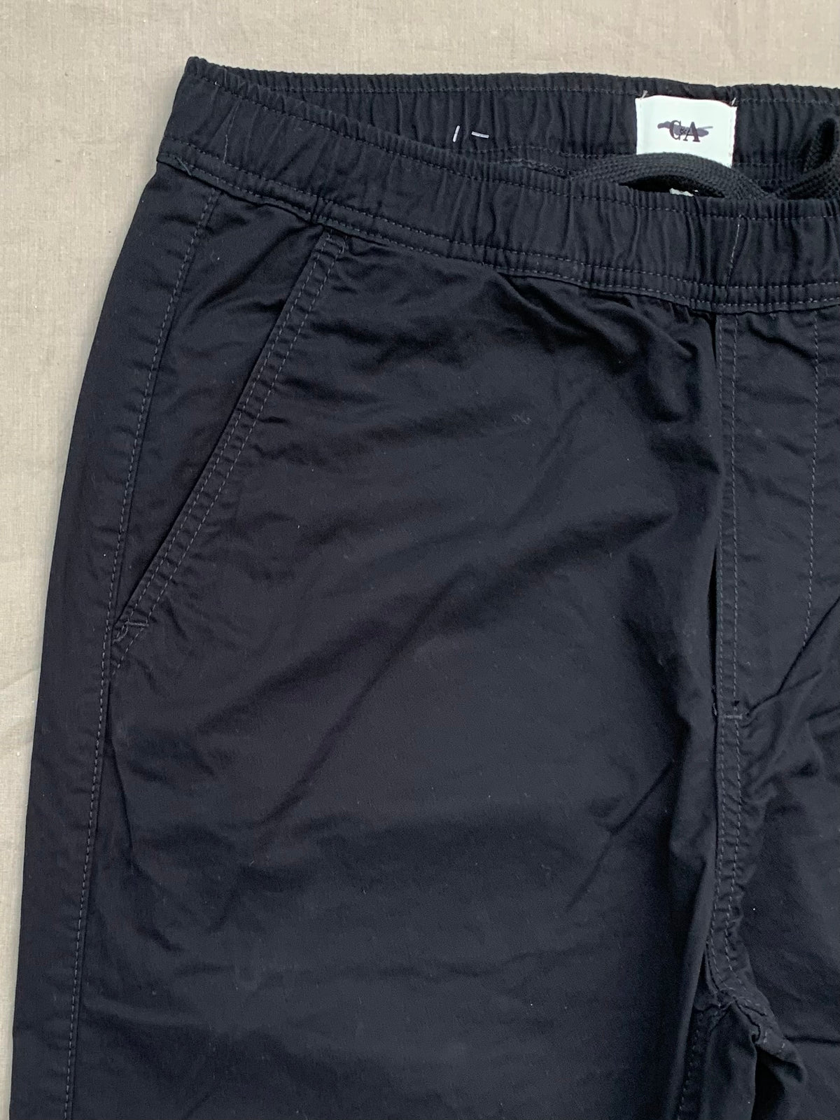 Men's Straight Fit Black Cotton Trouser DL4474 (Non-Stretch)