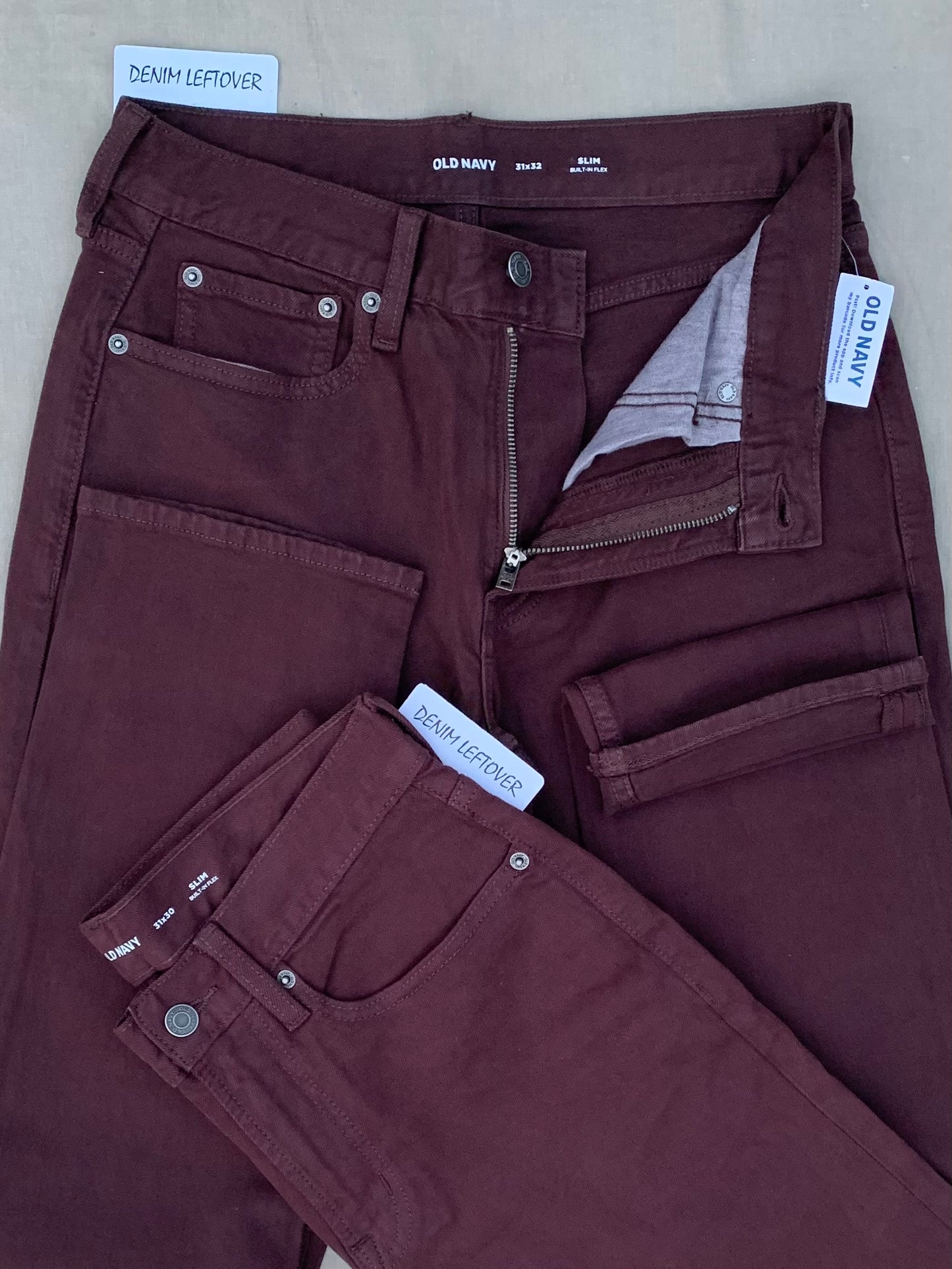 Men's Slim Fit Maroon Jean DL4458