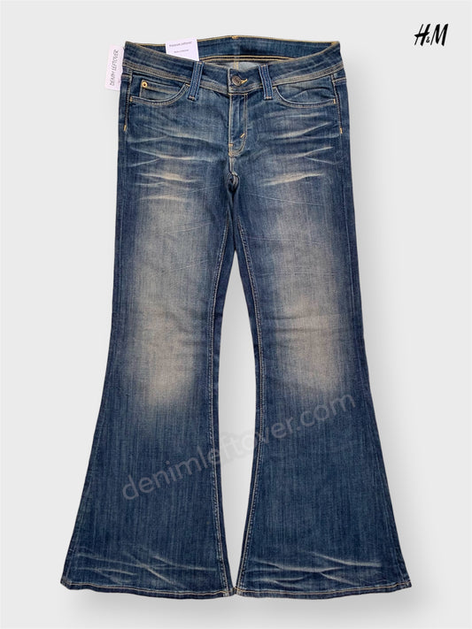 Women's Bell Bottom Fit Vintage Medium Blue Jean DLW397 (Minor Fault)