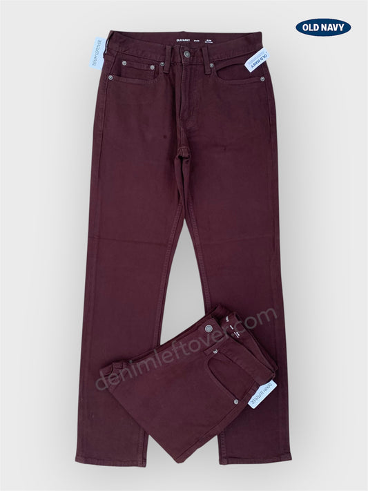 Men's Slim Fit Maroon Jean DL4458