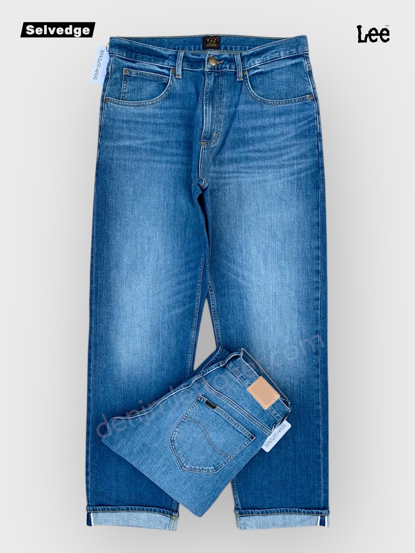 Men's Relaxed Fit Selvedge Denim Light Blue Jean DL4402