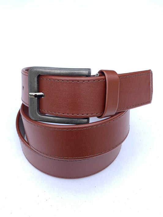 Dark Brown Shiny Leather Belt DLB395