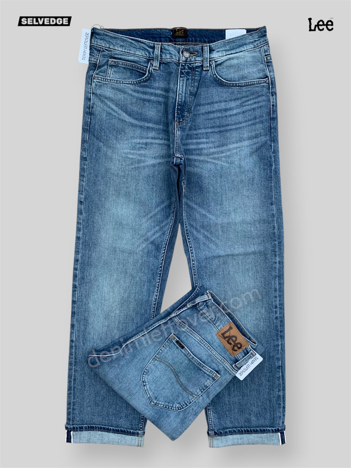 Men's Straight Fit Light Blue Selvedge Denim Jean DL4475