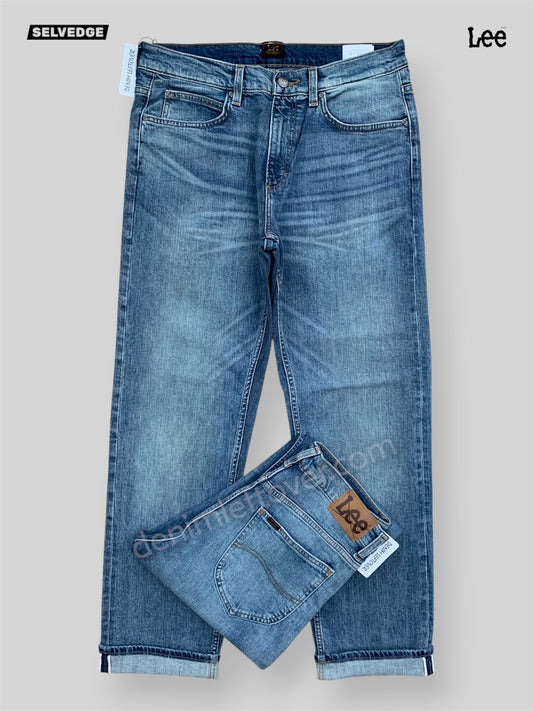 Men's Straight Fit Light Blue Selvedge Denim Jean DL4475