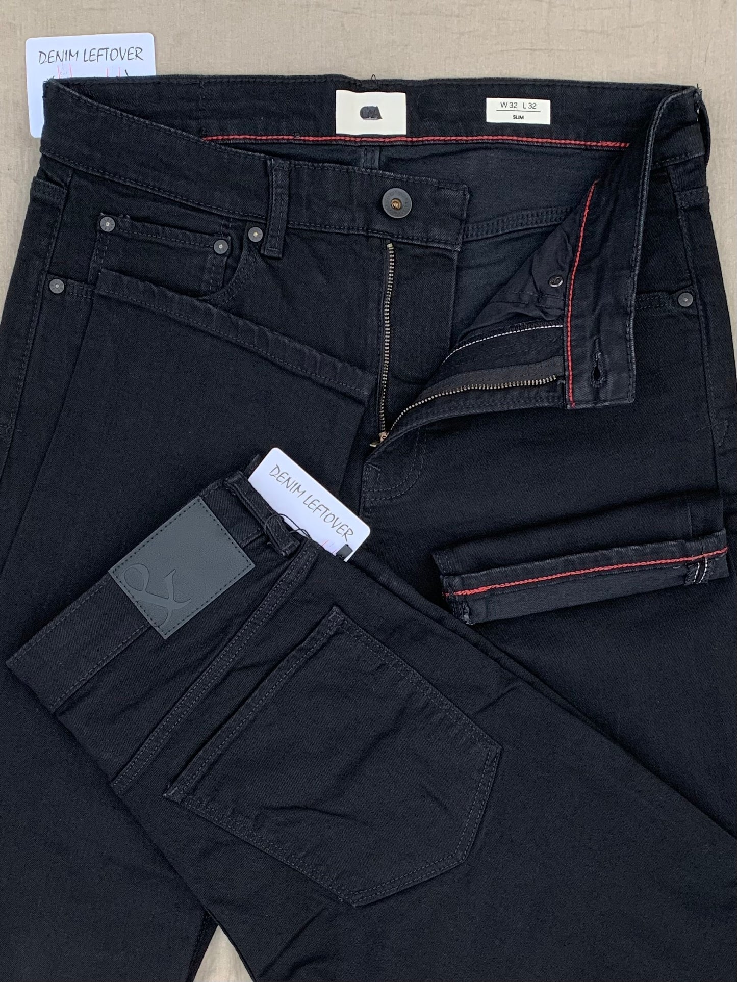 Men's Slim Fit Black Jean DL4419