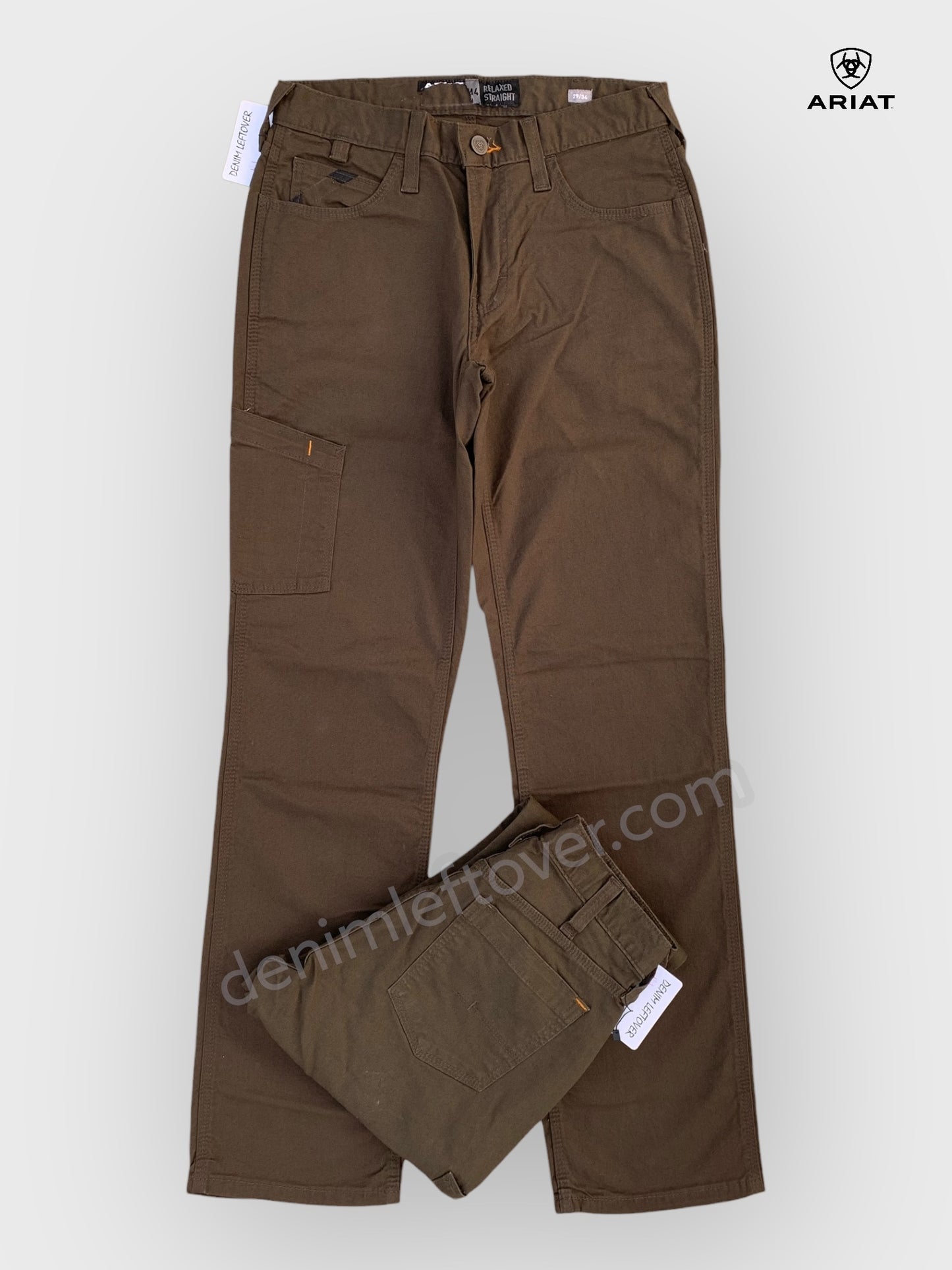 Men's Relaxed Fit Dark Green-Brown Cotton Pant DL4431 (Minor Fault)