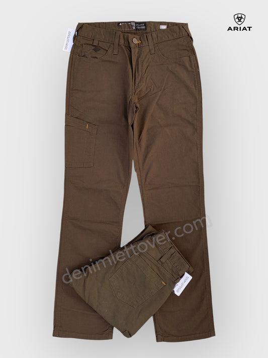 Men's Relaxed Fit Dark Green-Brown Cotton Pant DL4431