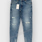 Men's Skinny Fit Vintage Light Blue Ripped Jean DL4457