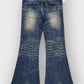 Women's Bell Bottom Fit Vintage Medium Blue Jean DLW397