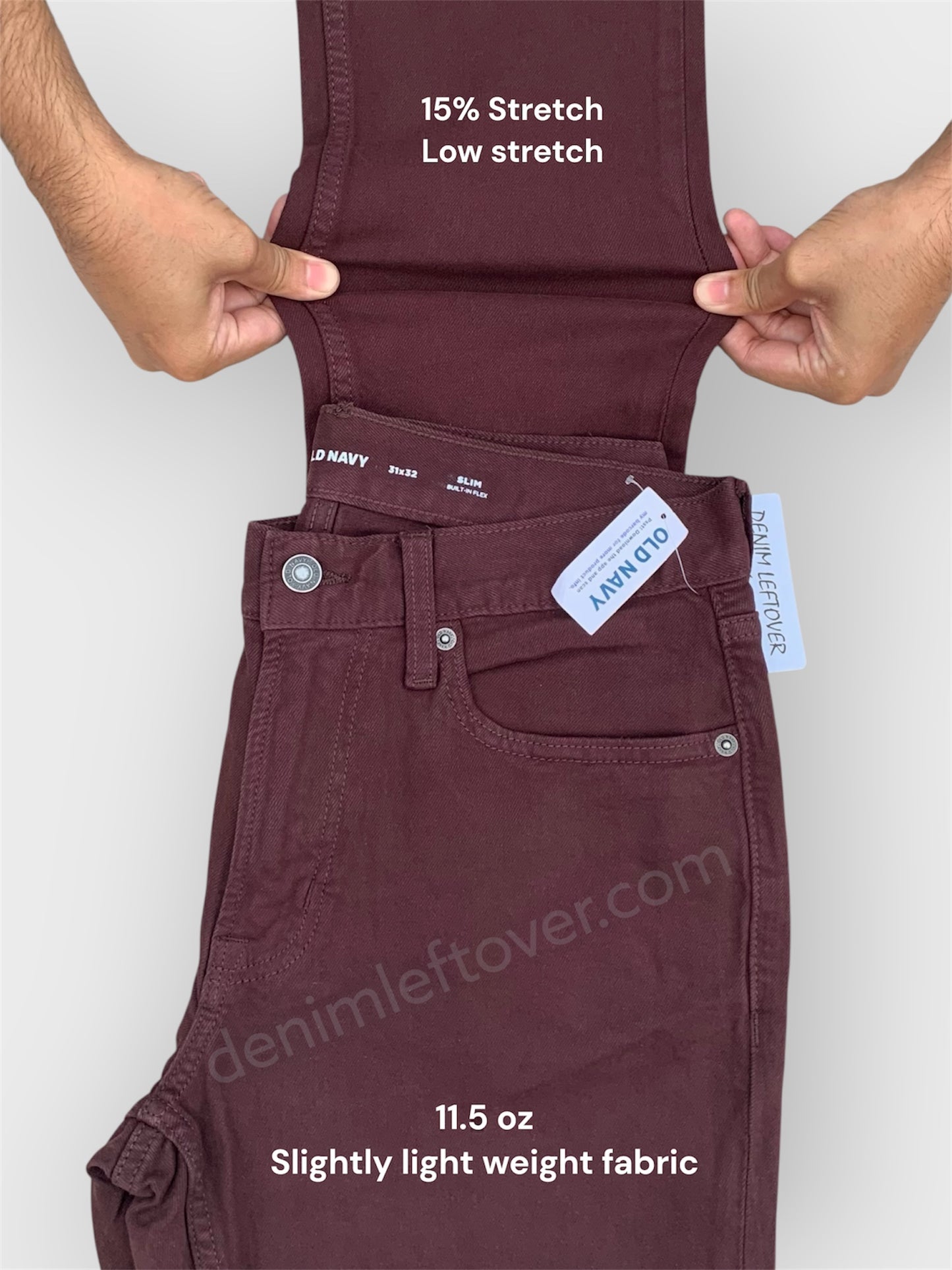 Men's Slim Fit Maroon Jean DL4458