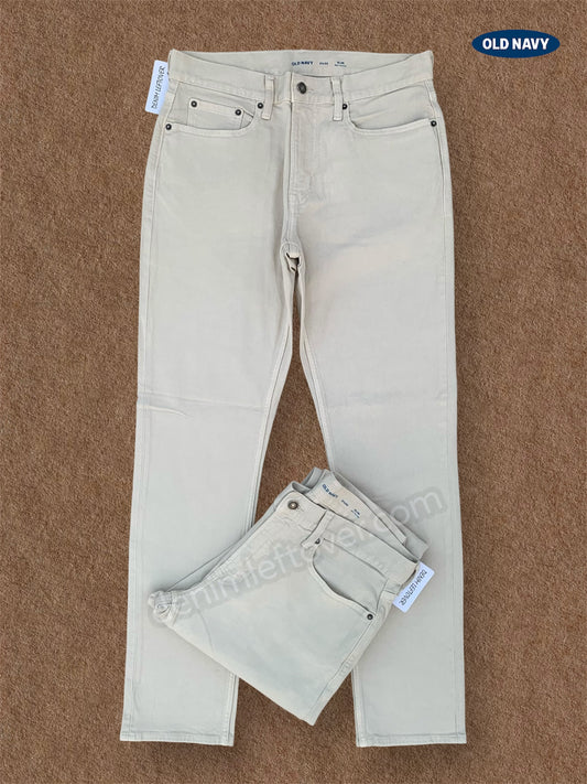 Men's Slim Fit Light Beige Denim Jean DL4459