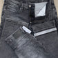 Men's Straight Fit Diamond Black Denim Jean DL4489