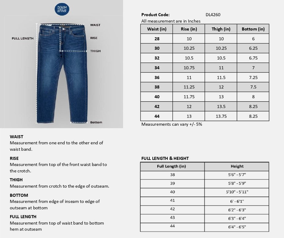 Men's Regular Fit Medium Blue Jean DL4260