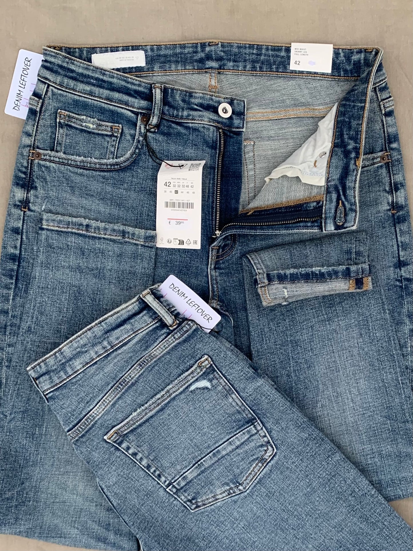 Men's Skinny Fit Vintage Light Blue Ripped Jean DL4457