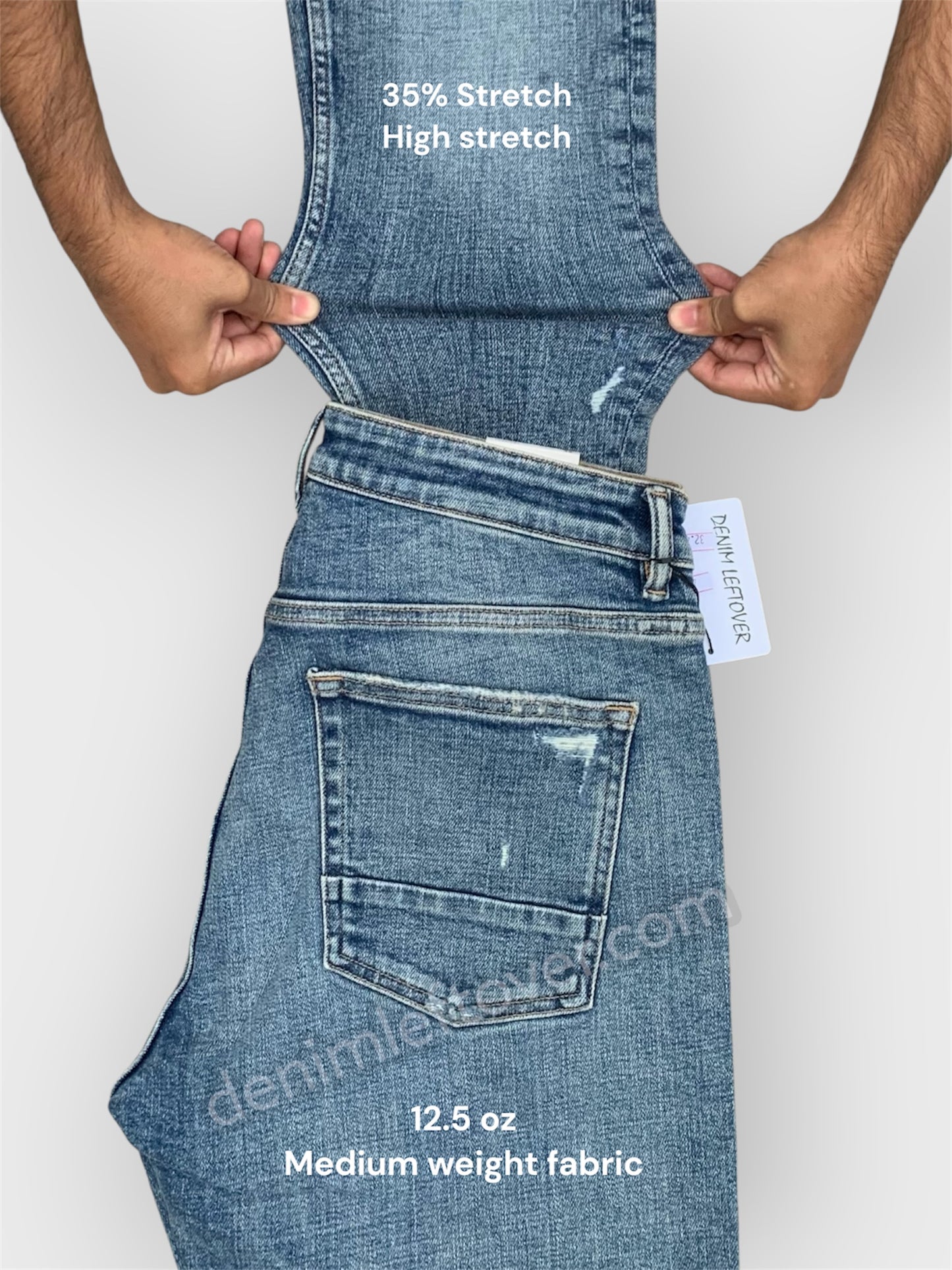 Men's Skinny Fit Vintage Light Blue Ripped Jean DL4457