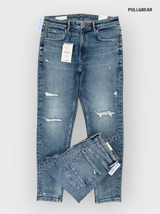 Men's Skinny Fit Vintage Light Blue Ripped Jean DL4457