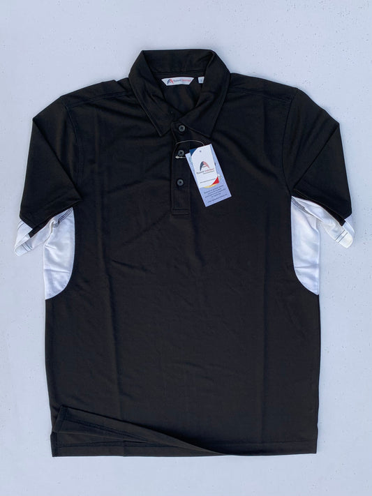 Men's Half Sleeve Black Polo Shirt DLT393