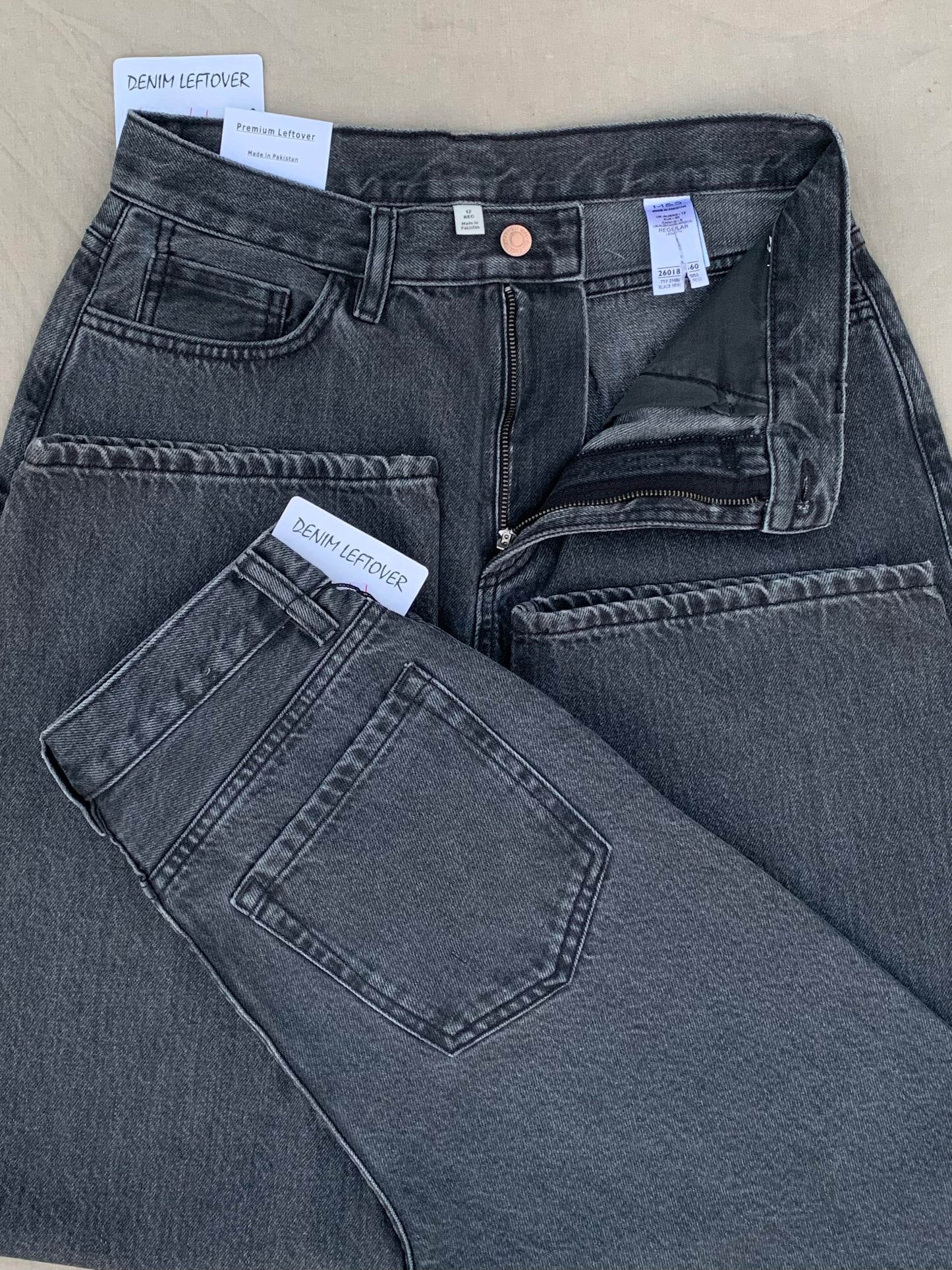 Women's Baggy/Balloon Dark Grey Jean DLW388 (Non Stretch)
